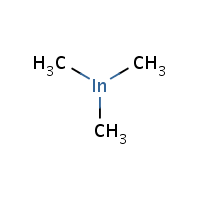 Trimethylindium formula graphical representation