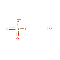 Zinc sulfate formula graphical representation