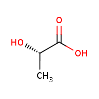 L-(+)-Lactic acid formula graphical representation