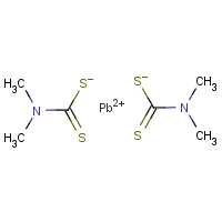 Lead bis(dimethyldithiocarbamate) formula graphical representation