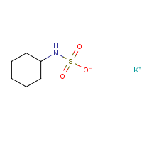 Potassium cyclamate formula graphical representation