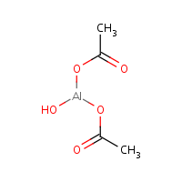 Aluminum subacetate formula graphical representation