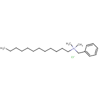 Lauryl dimethyl benzyl ammonium chloride formula graphical representation