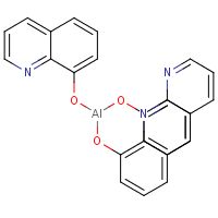 Aluminum tris(8-hydroxyquinoline) formula graphical representation