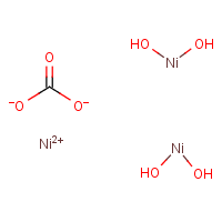 Basic nickel(II) carbonate formula graphical representation