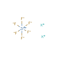 Zirconium potassium fluoride formula graphical representation
