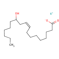 Potassium ricinoleate formula graphical representation