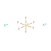 Potassium hexafluorosilicate formula graphical representation