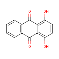 1,4-Dihydroxy-9,10-anthracenedione formula graphical representation
