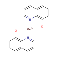 Copper 8-hydroxyquinoline formula graphical representation