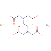 EDTA, ferric ammonium salt formula graphical representation