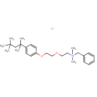 Benzethonium chloride formula graphical representation