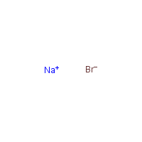 Sodium bromide formula graphical representation