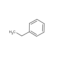 Ethyl benzene formula graphical representation