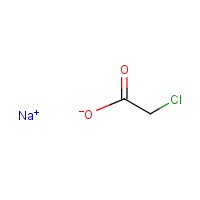 Sodium chloroacetate formula graphical representation