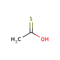 Thioacetic acid formula graphical representation