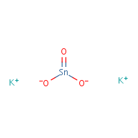 Potassium stannate(IV) formula graphical representation