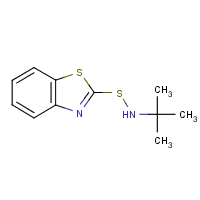 2-(tert-Butylaminothio)benzothiazole formula graphical representation
