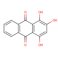 1,2,4-Trihydroxy-9,10-anthracenedione formula graphical representation