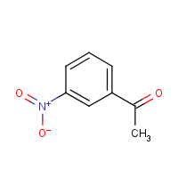 m-Nitroacetophenone formula graphical representation
