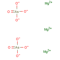 Magnesium arsenate formula graphical representation