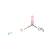 Potassium thioacetate formula graphical representation