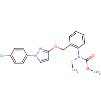 Pyraclostrobin formula graphical representation