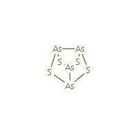 Tetraarsenic tetrasulfide formula graphical representation