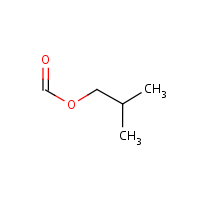 Isobutyl formate formula graphical representation