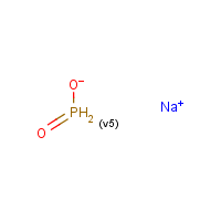 Sodium hypophosphite formula graphical representation