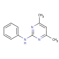 Pyrimethanil formula graphical representation