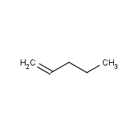 1-Pentene formula graphical representation