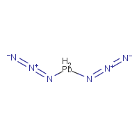 Lead azide formula graphical representation