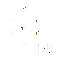 Dihydrogen hexafluorotitanate(2-) formula graphical representation