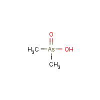 Dimethylarsenic acid formula graphical representation