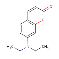 7-Diethylaminocoumarin formula graphical representation