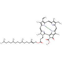 Chlorophyll a formula graphical representation