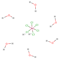 Platinic chloride hexahydrate formula graphical representation