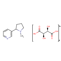 Nicotine tartrate formula graphical representation