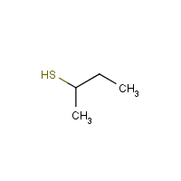 sec-Butyl mercaptan formula graphical representation