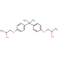 Bisphenol A bis(2-hydroxypropyl) ether formula graphical representation