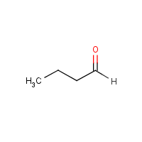 Butyraldehyde formula graphical representation