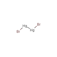 Mercurous bromide formula graphical representation