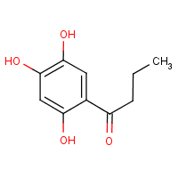 2,4,5-Trihydroxybutyrophenone formula graphical representation