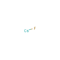 Cesium fluoride formula graphical representation