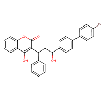 Bromadiolone formula graphical representation