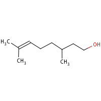 Citronellol formula graphical representation